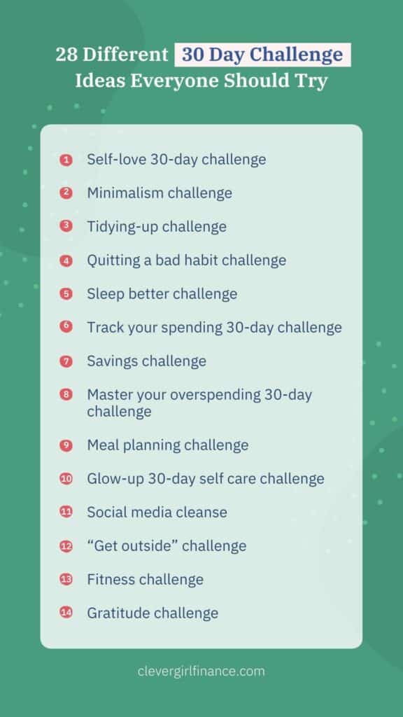 30 Day Challenge Ideas