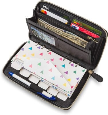 Three way store cash envelope wallet